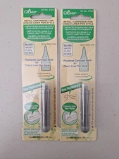 2 Packs Clover Chaco Liner Pen Style Powdered Cartridge Refill MADE IN JAPAN New