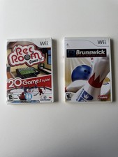 Nintendo Wii Rec Room Games + Brunswick Pro Bowling Bundle Tested Working 