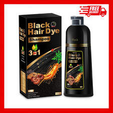 Shampoo Para Cubrir Canas Cabello negro Hierbas Naturales Brillo Y Crecimi