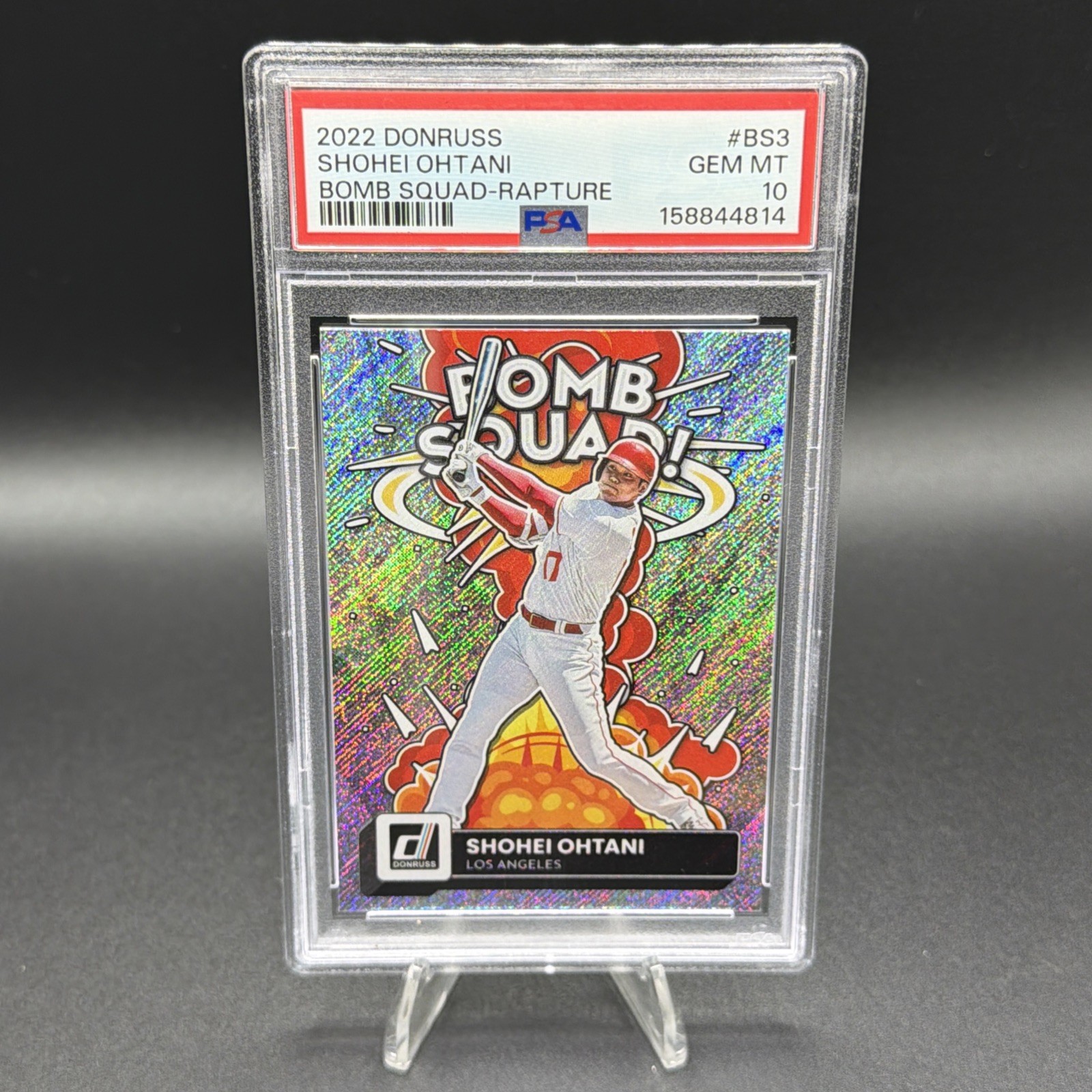 2022 Donruss Shohei Ohtani Bomb Squad - Rapture #BS-3 PSA 10 Los Angeles Pop 341