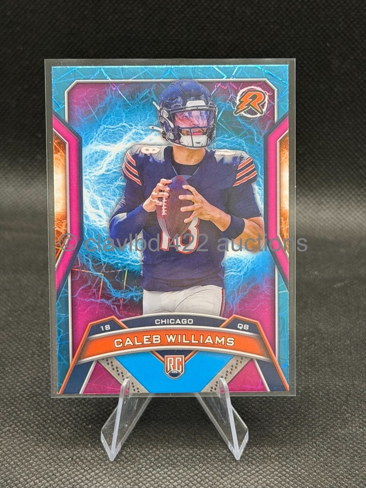 2024 TOPPS RESURGENCE NFL - Caleb Williams #117 RC Sky Blue & Pink Shock Bears