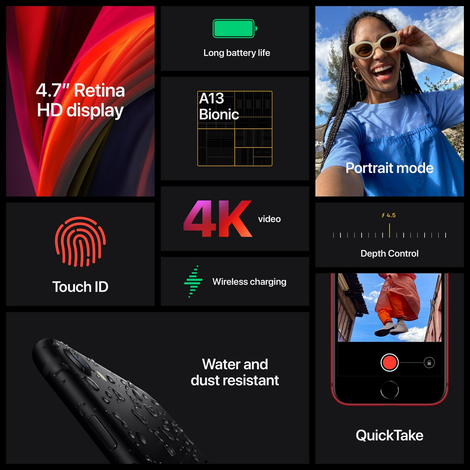 New, Apple iPhone SE2 Smartphone, 64GB, Black, Locked to Walmart Family Mobile