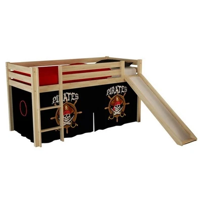 Lit Enfant Avec Toboggan "Pino Pirates II" 90x200cm Naturel - Photo 1/2