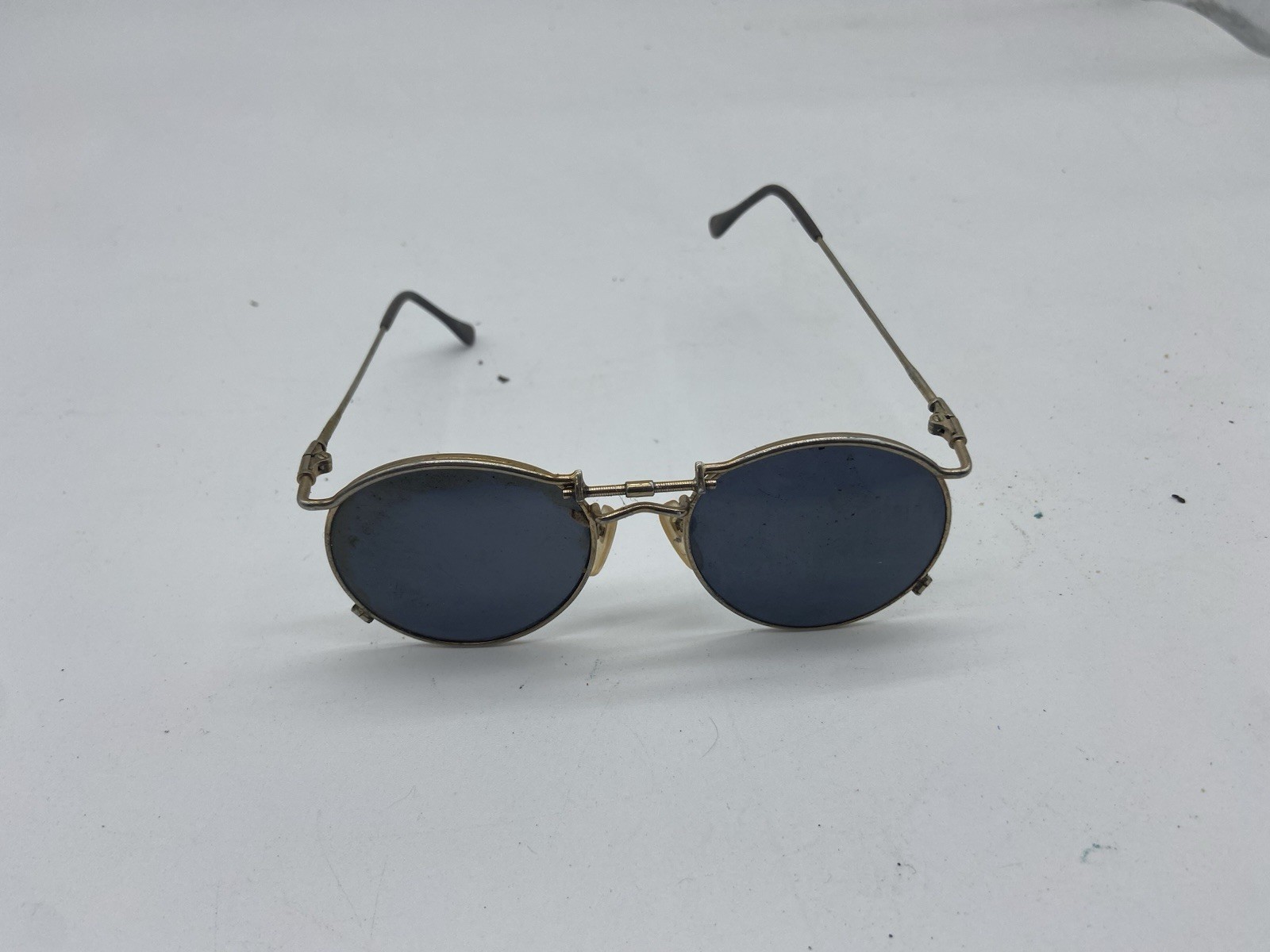 Antique Adjustable Bridge Round Wire Spectacles C… - image 4