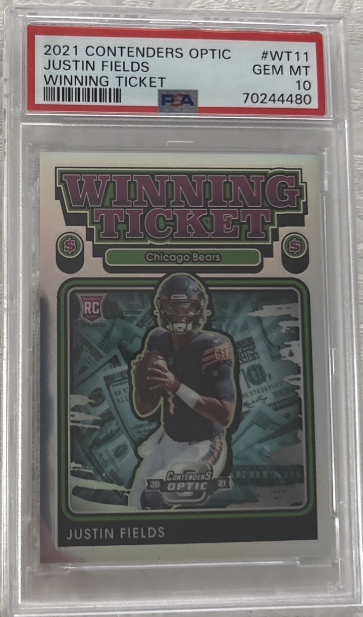 Justin Fields Panini Contenders Optic Winning Tickets #WT11 Base