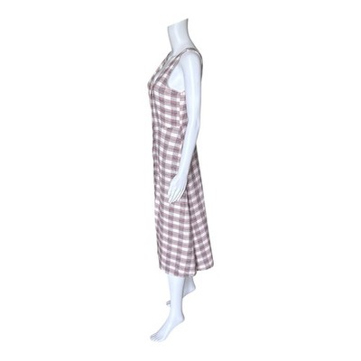 Mango MNG Casual White Red Black Plaid V Neck Sleeveless Button Front Midi Dress | eBay Mango MNG Casual White Red Black Plaid V Neck Sleeveless Button Front Midi Dress | eBay
