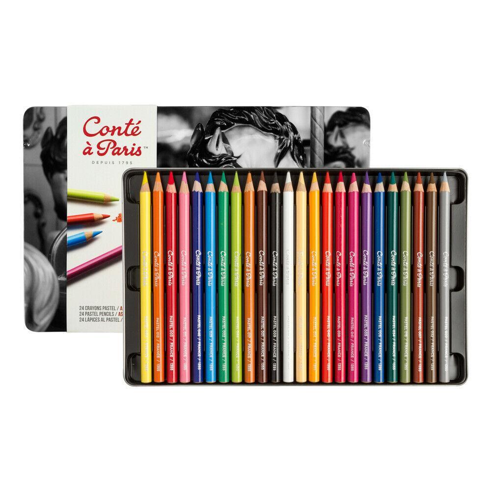 Conte a Paris Artisti Matite Pastello 24 Colore Teglia Set