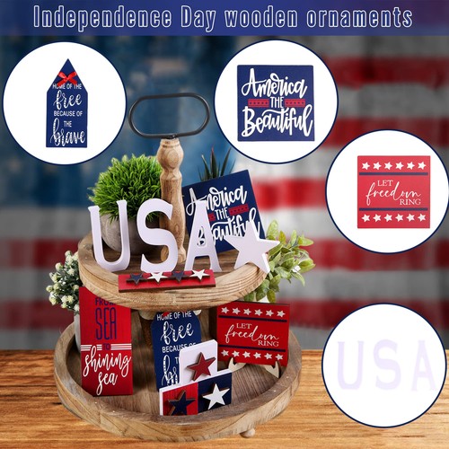 1 Set Independence Day Ornament Eye-catching Create Atmospheres Usa Flag Tag