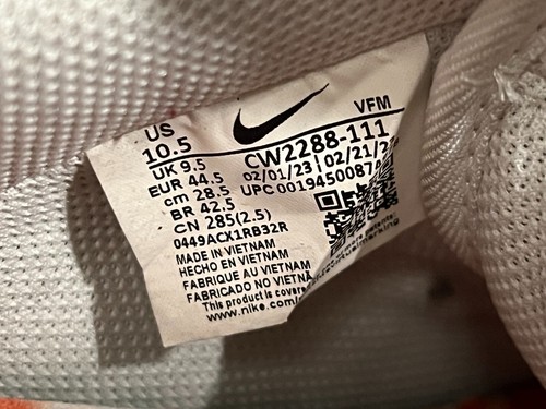 Taglia 10.5 - Nike Air Force 1 '07 Low Triple White CW2288-111 - Foto 7 di 7