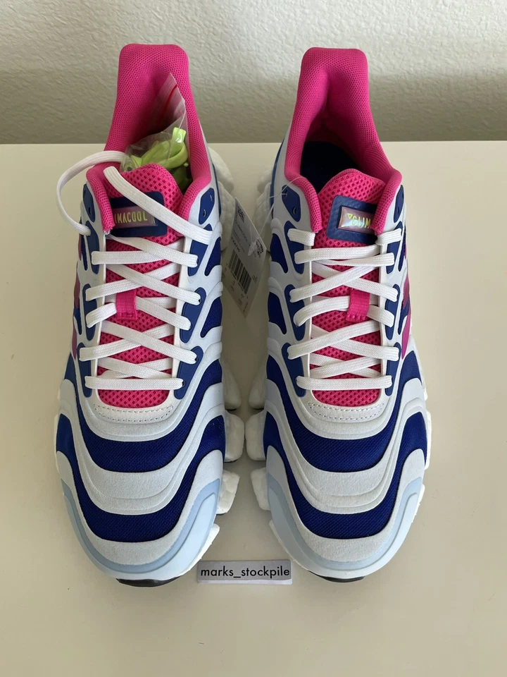 Adidas ClimaCool Vento Boost Running White Shock Pink Signal Green FX4730 Sz 8.5 - Image 2 of 4