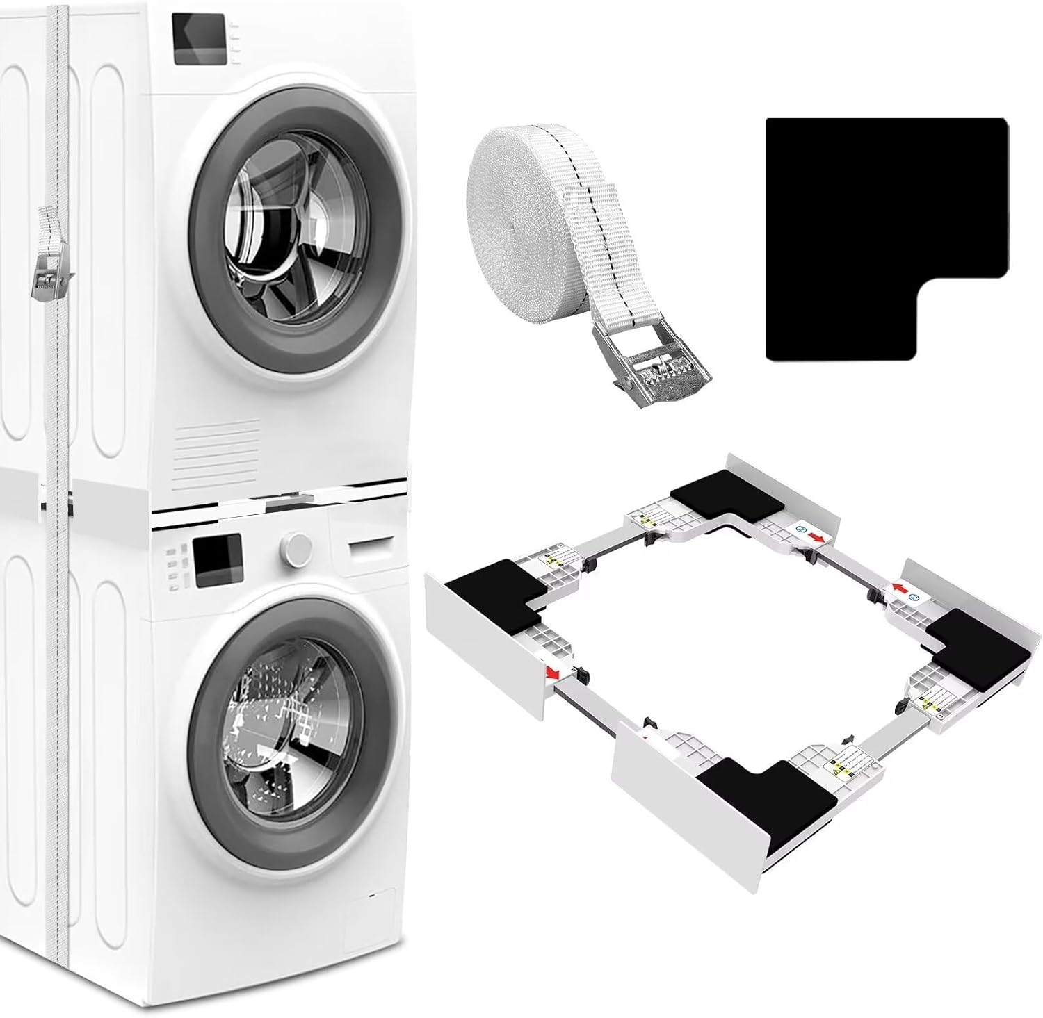 NIUXX Universal Stacking Kit for Washing Machine and Tumble Dryer, Adjustable St