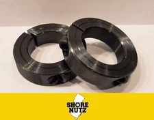 (2) 3/4" DOUBLE SPLIT STEEL NEW CLAMPING SHAFT COLLAR BLACK OXIDE  SC75D SC075D
