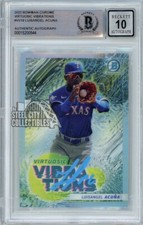 Luisangel Acuna 2022 Bowman Chrome Virtuosic Vibrations Auto Card #VV-19 BAS 10