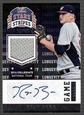 2015 Ryan Burr Panini USA Stars & Stripes Game Gear Auto Longevity 01/49
