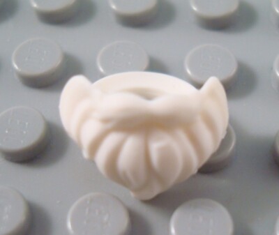 LEGO White Short Minifig Beard Minifigure Neck Accessory | eBay