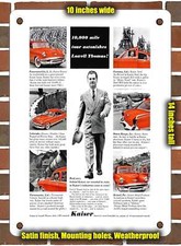 Metal Sign - 1953 Kaiser 10000 Mile Tour Astonished Lowell Thomas - 10x14 Inches