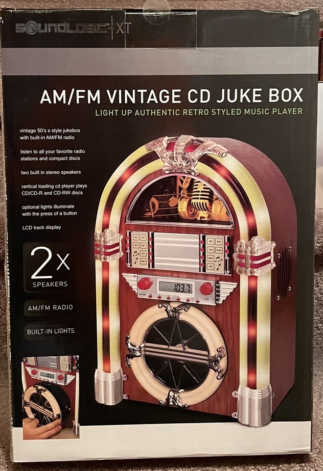 VINTAGE CD JUKEBOX AM/FM RADIO W/LIGHTS THOMAS COLLECTOR | eBay