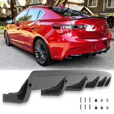 For Acura ILX A-Spec 2013-2022 Rear Diffuser Bumper Lip Splitter Spoiler Carbon