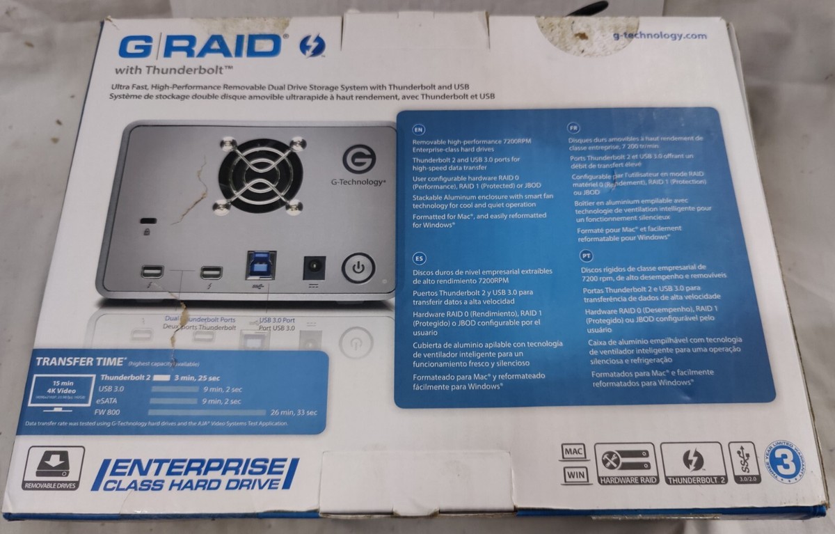 G-Technology G-RAID with Thunderbolt 2 | 20TB | Desktop