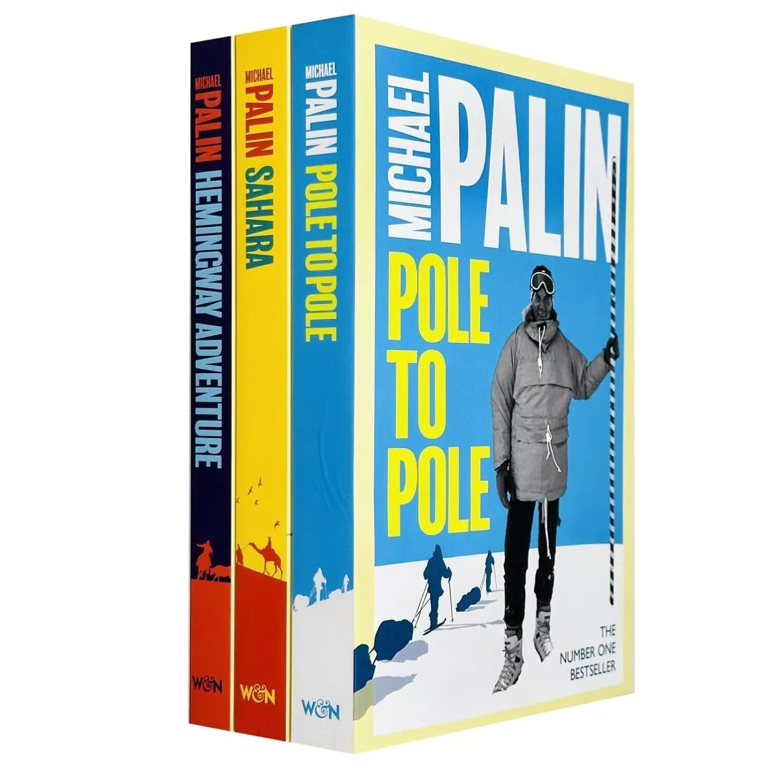 Michael Palin Collection 3 Books Set Sahara,Pole To Pole Hemingway Adventure NEW