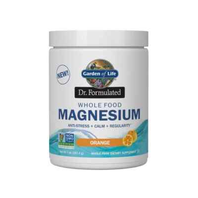 Garden of Life Dr. Formulierte Vollwertkost Magnesium orange 198g | Anti-Stress-Hilfe