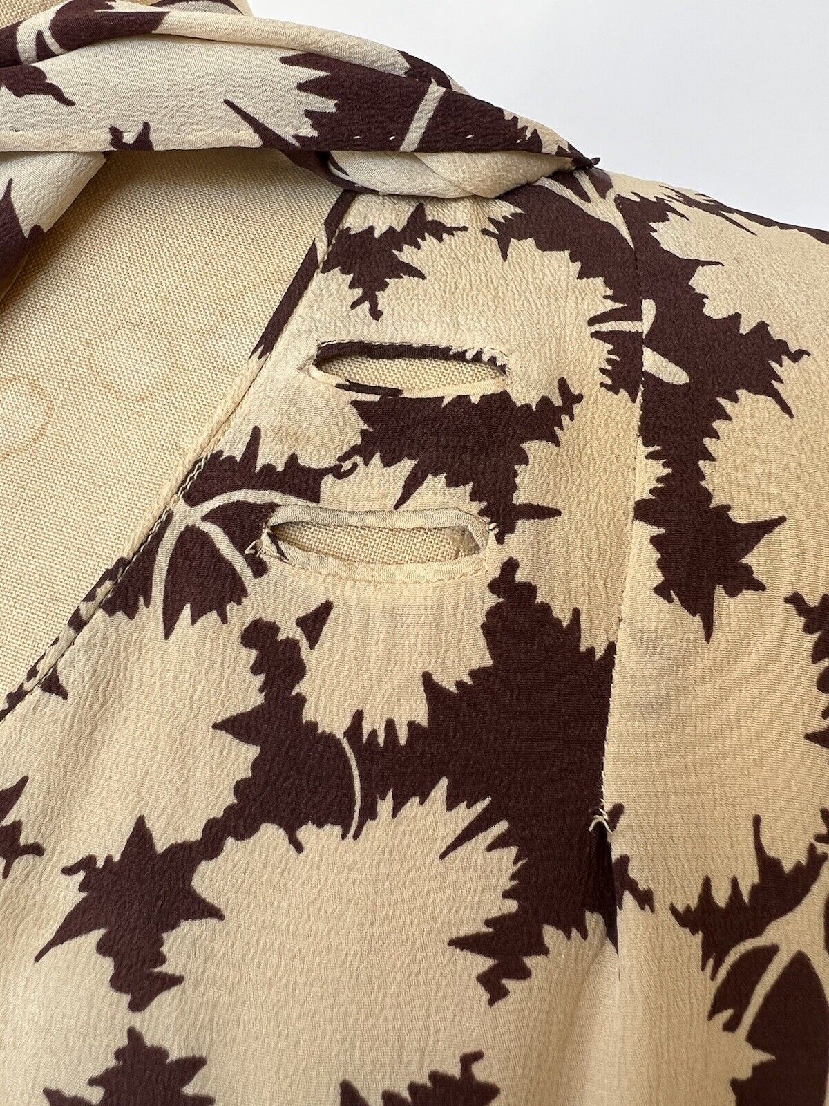 Vintage 20s 30s Silk Print Deco Dress Jacket Set … - image 8