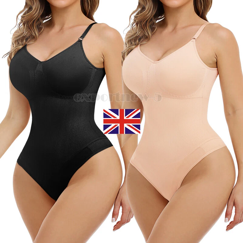 Women Full Body Shaper Compression Belly Tummy Control Shapewear Thong  Bodysuit