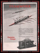 1930 Ingersoll Rand New York Cameron Pumps Rowing Sculling Boat Vintage Print Ad