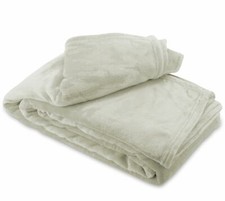 Kuscheldecke Grau Wolldecke Fleece weiche Wohndecke Sofa Größe wählbar