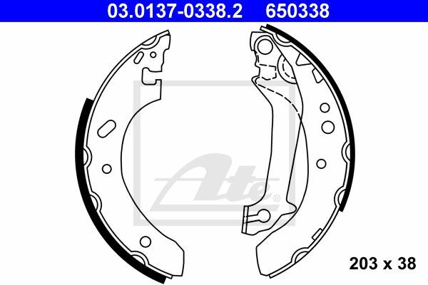 Mâchoires de frein Ford Escort VI arrière pour modèles Turnier 1.4 et 1.6
