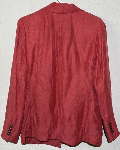 J. Crew Willa Linen Blend Coral Blazer Size 2 BH668 Orange Women’s - Picture 6 of 12