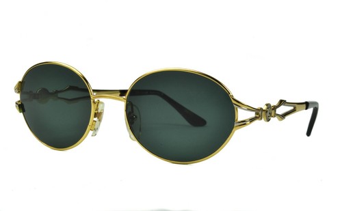 Club LA 8507 Metal Oval Fancy Ornate Large Gold Silver Sunglasses 90s Italy NOS - Picture 7 of 9