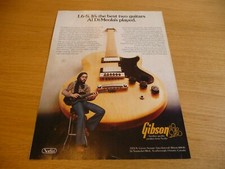 GIBSON L6-S GUITAR AL DI MEOLA 70'S FULL PAGE ADVERT SIZE 20CM/28CM