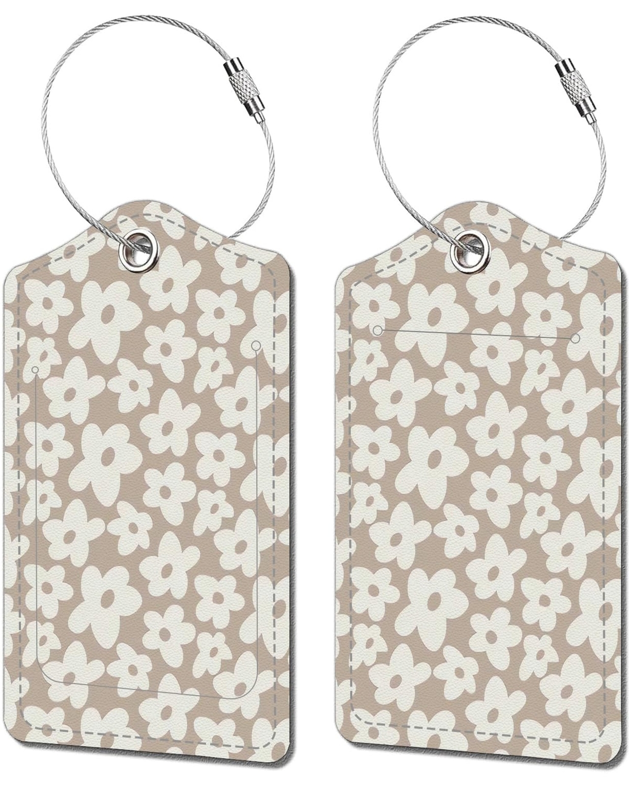 Luggage Tags for Suitcases 2 Pack Cute Unique Leather Suitcase Tags with Priv...-image