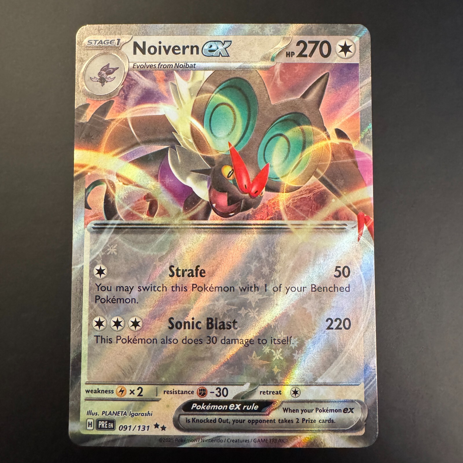 Noivern EX 091/131 Pokemon SV Prismatic Evolutions Double Rare Holo NM - 2