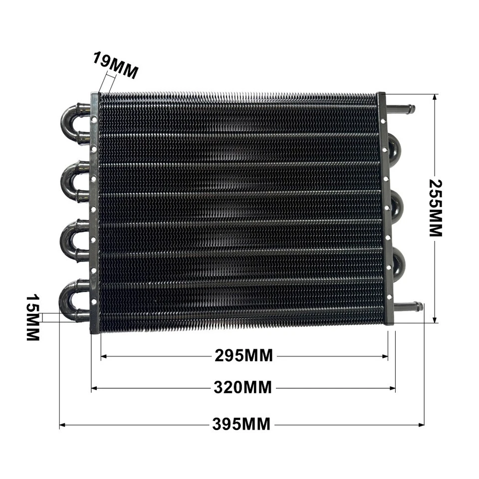 Universal 8 ROW Transmission Oil Cooler Radiator Converter Manual To Auto Black - image 2 of 4