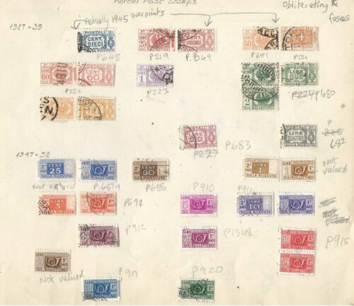Stamps of Italy: Parcel stamps used from 1927 to 1946