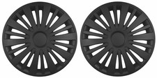 2 x 14" Inch Caravan Motorhome Wheel Trims Rims Hub Caps BLACK