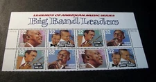 US Stamp Scott# 3099a  American Music-Big Band   MNH  Blk of 8 W/P# 1996 BKL13