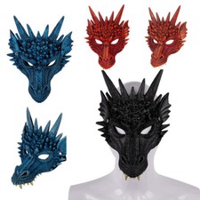 Halloween 3D Dragon Mask Scary Animal Half Face Masks Party Horror Props