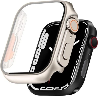 PIXFAB Case Cover For Apple Watch Ultra Series 6 7 8 9 Screen Protector Tempered Glass