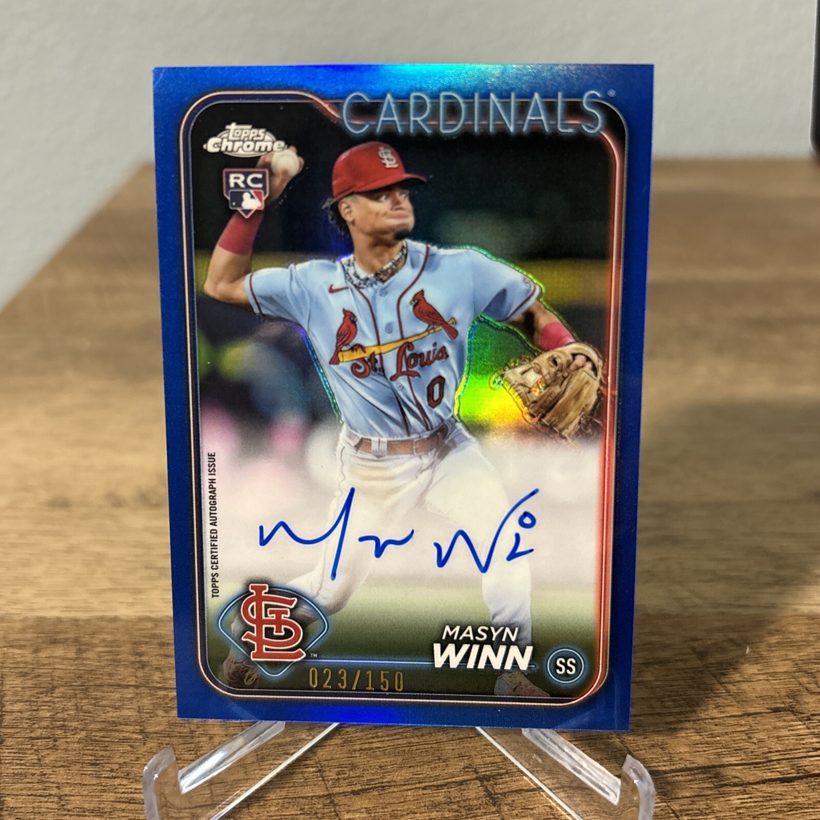 2024 TOPPS CHROME BLUE REFRACTOR AUTO MASYN WINN#RA-MW #’d /150