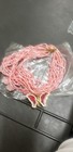 antique pink beaded necklace ear rings and butterfly pin — photo 1