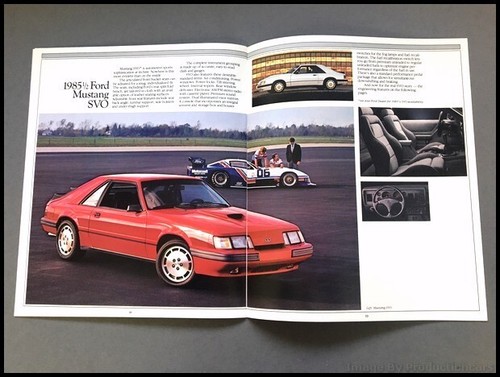 1985 Ford Mustang 26-page Car Sales Brochure Catalog - Convertible GT SVO LX - Picture 10 of 13
