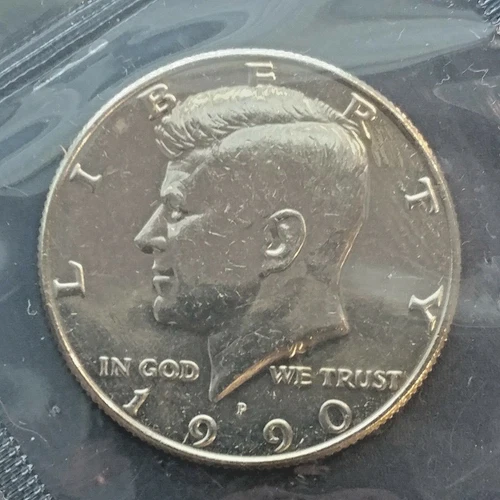 1990-P and 1990-D Gem BU Kennedy Half Dollars in Original Mint Cello-SHIPS FREE!