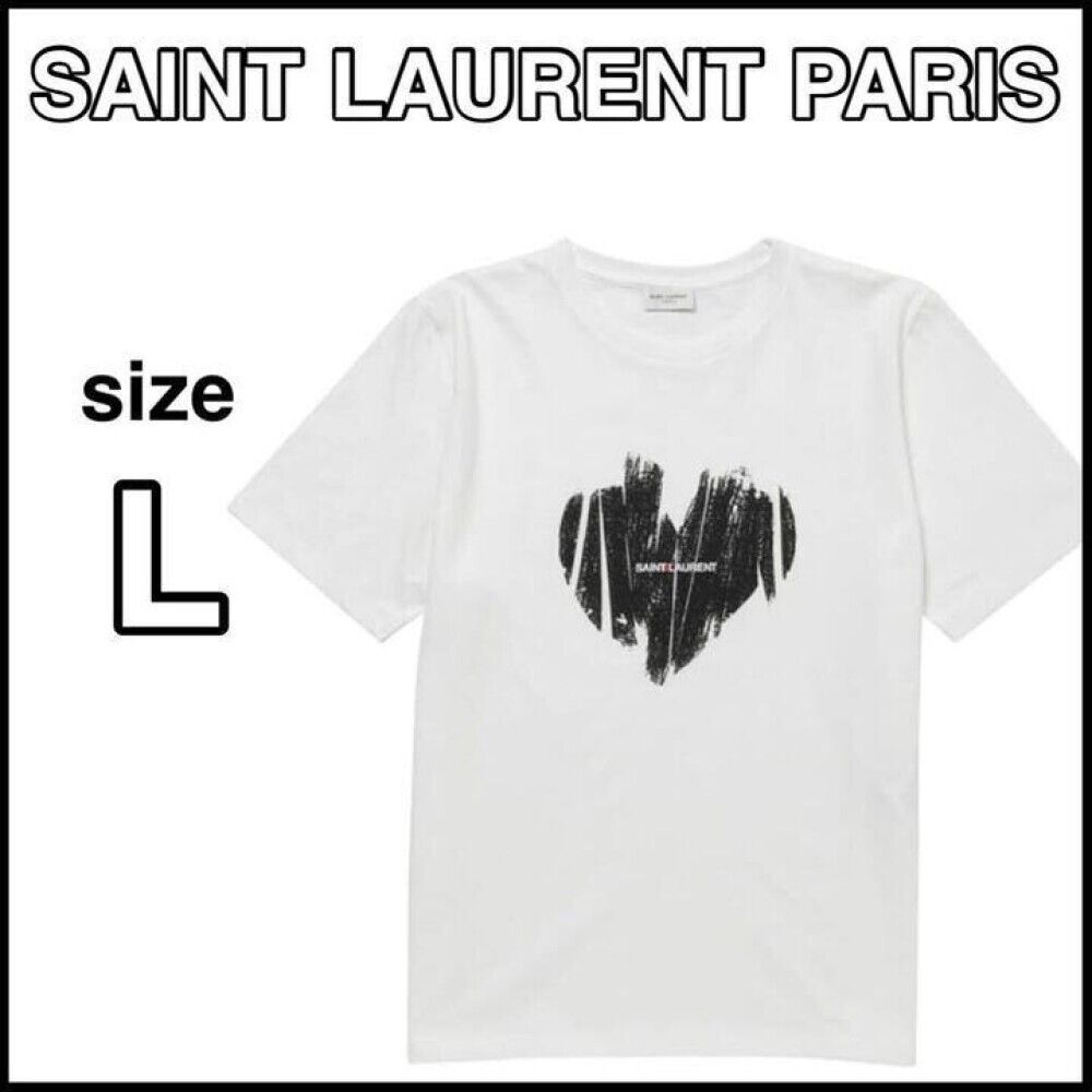 Saint Laurent Tシャツ ロゴプリント 綿 ブラック Mサイズ クリーニング済】 SAINT LAURENT ロゴプリント ブラックTシャツ