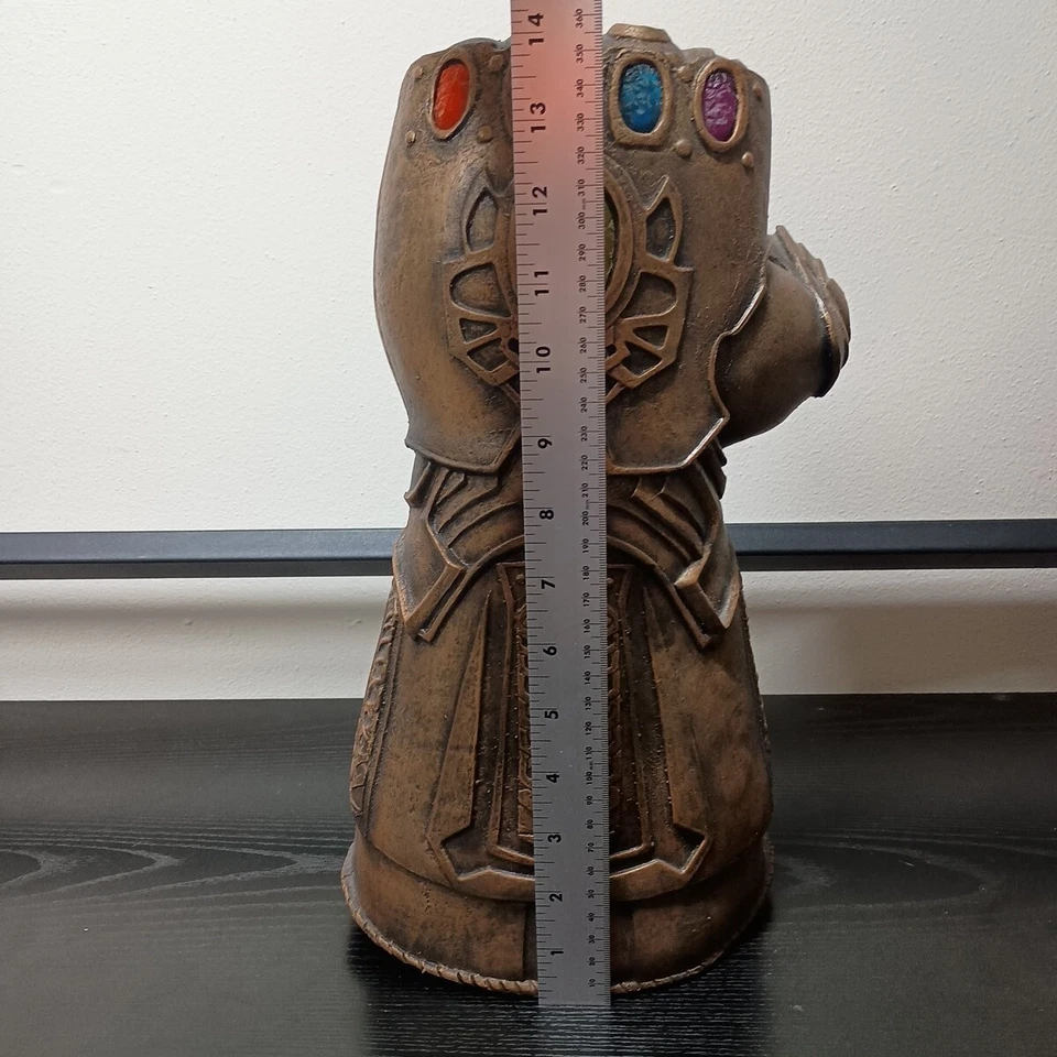 Огромная 15-дюймовая перчатка Таноса Бесконечности костюм аксессуар рубиновый взрослый Marvel латекс - Изображение 2 из 4