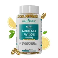 Neuherbs Mini Deep Sea Omega 3 Fish Oil 1000 mg With Lemon Flavour Free shipping