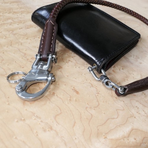 Hosenkette Leder Herren Edelstahl Schlüsselkette Lederband Leather Wallet Chain - Picture 10 of 14