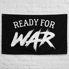 Home Gym Flag - Ready For War Workout Motivation Banner